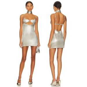 AMOR MIA Heartbreaker Mini Dress Futuristic Cyberpunk Party Cocktail Sweet XS